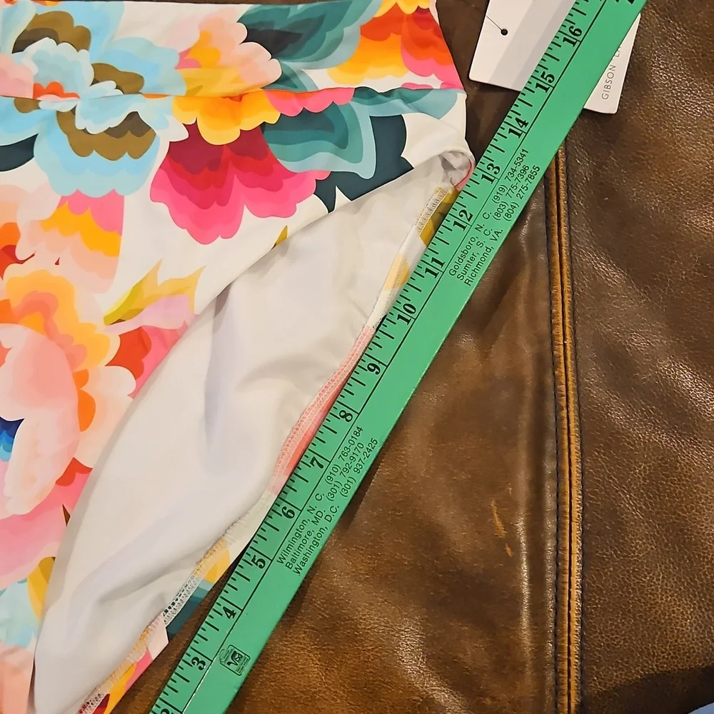 Gibson Latimer High Waist Swim Bottom: Multi Color‎ Floral: XL